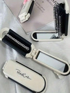Foldable Hair Brush with Mirror
