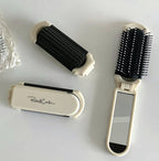 Foldable Hair Brush with Mirror