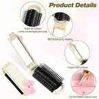 Foldable Hair Brush with Mirror