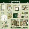 Vintage Botanical Scrapbook Journal Kit (346 PCS) 1