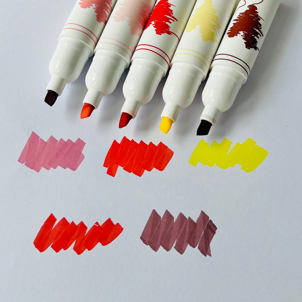 Heart Highlighter Set (6 PCS) – Cute Double-Ended Highlighters