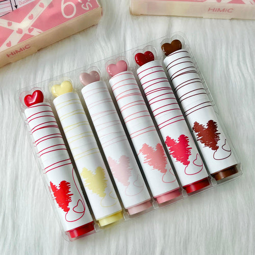 Heart Highlighter Set (6 PCS) – Cute Double-Ended Highlighters